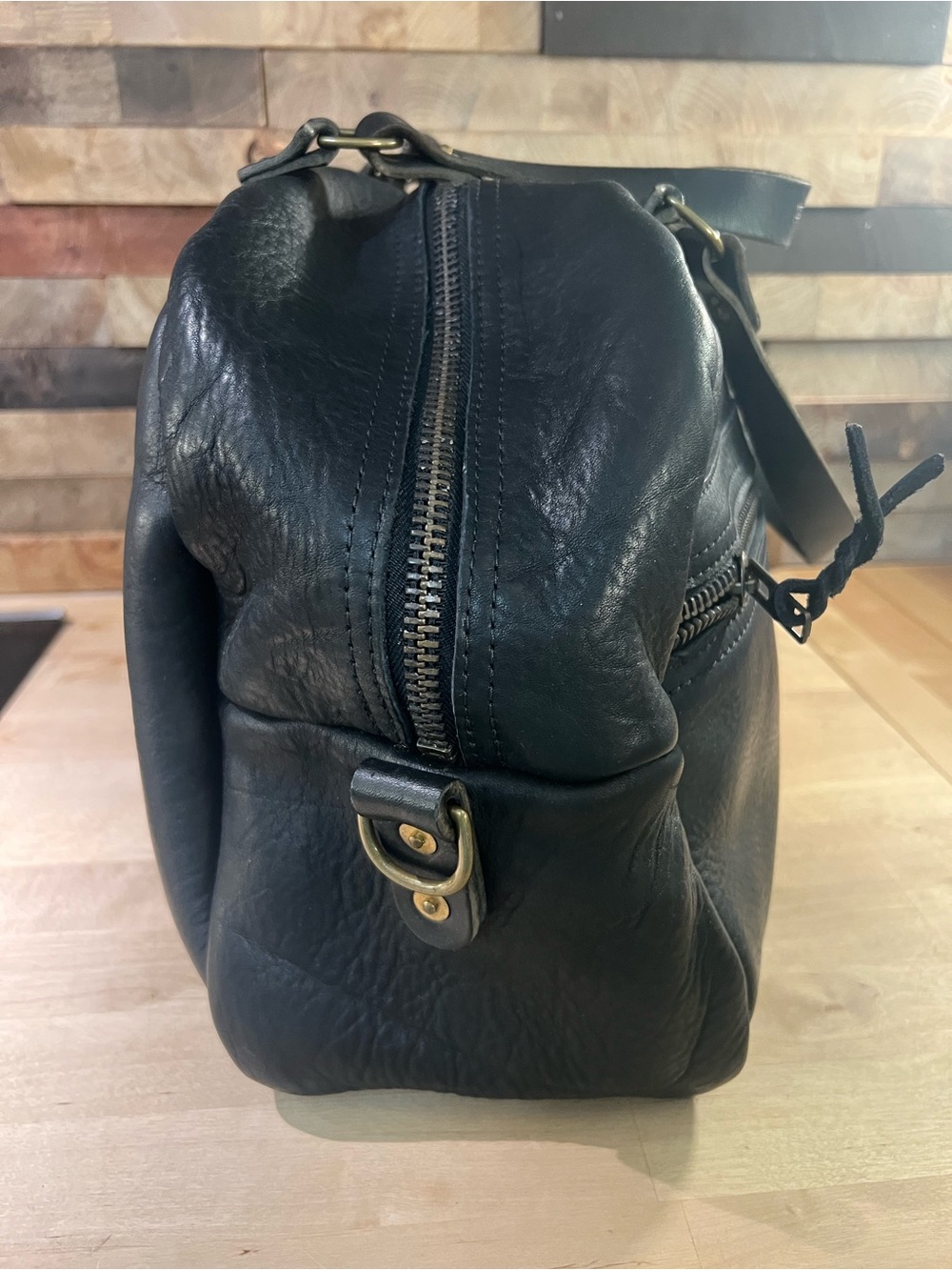 Go Forth Goods Black Bison Weekender duffle with crossbody strap - Picture 8 of 13